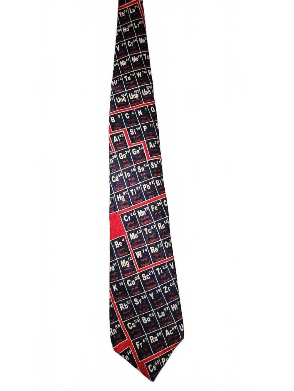 Vintage 1994 Ralph Marlin Periodic Table 100% Silk Science Teacher Necktie